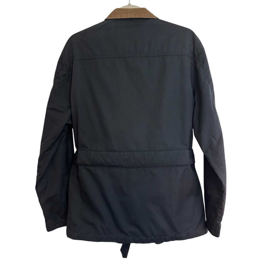 EUC Penfield Walpole Hudson Wax Cloth Field Jacket Men's L Black Corduroy Belted - Picture 3 of 14